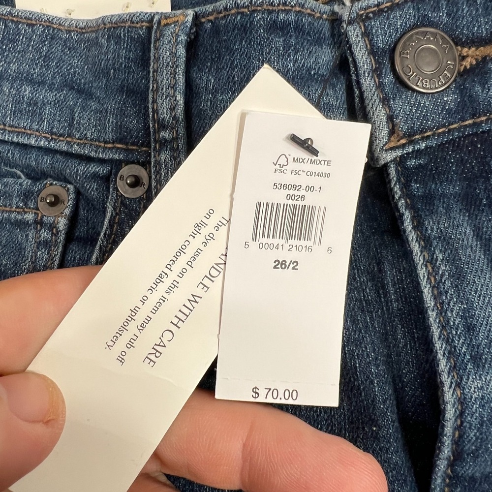 Banana Republic Jeans Womens 2 26 Mid Rise Girlfriend Fit Blue Denim - Picture 5 of 15